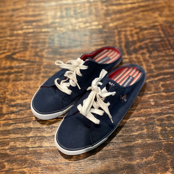 Ralph Lauren polo slide on shoes - Picture 4 of 8